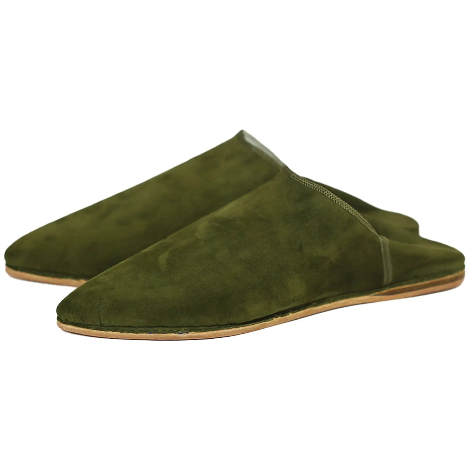 Biyadina Women's Deco Chochia Blue Moroccan Babouches Leather Slippers Biyadina Store