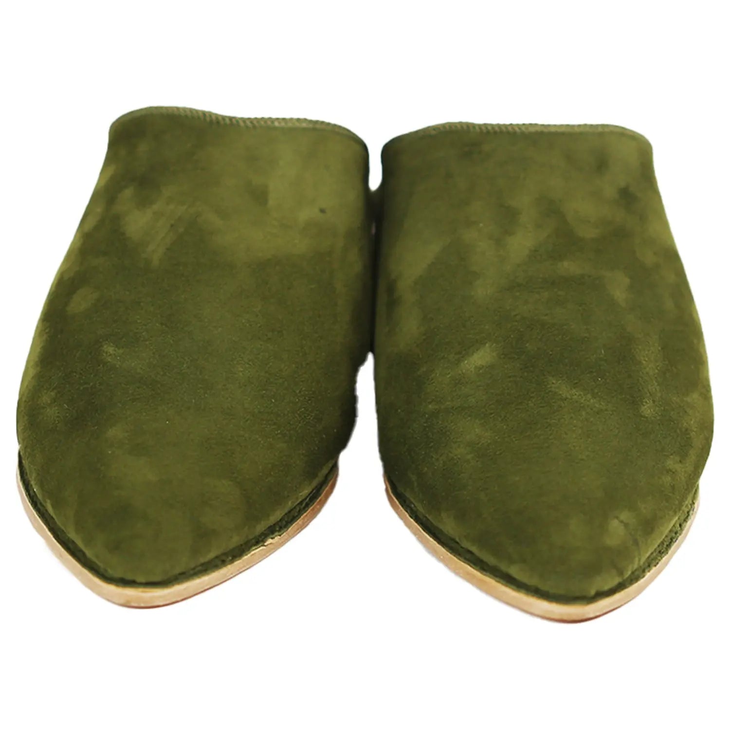 Biyadina Women's Deco Chochia Blue Moroccan Babouches Leather Slippers Biyadina Store