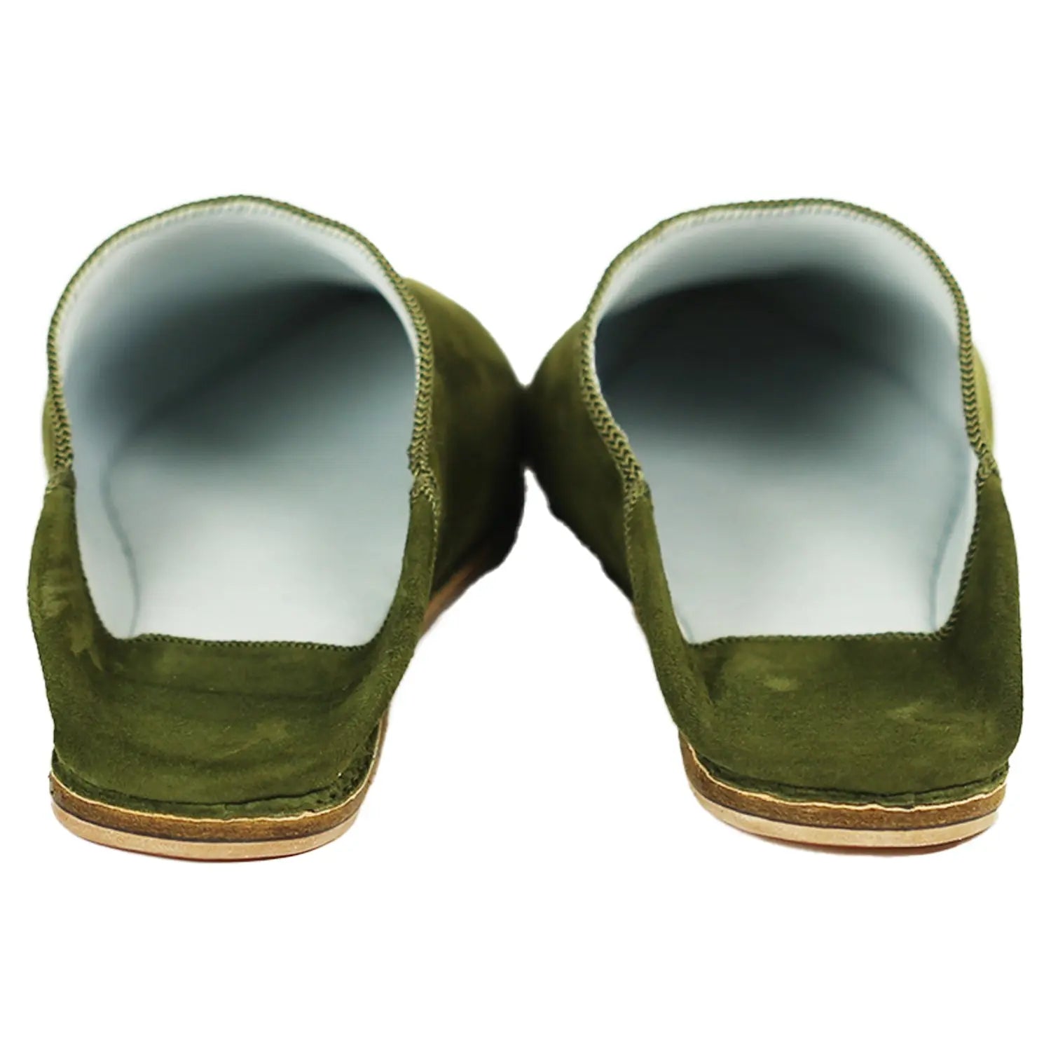 Biyadina Women's Deco Chochia Blue Moroccan Babouches Leather Slippers Biyadina Store