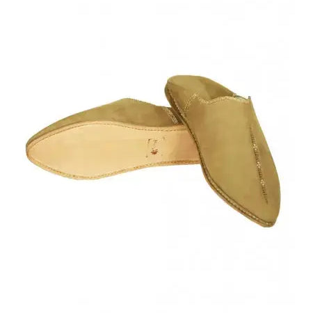 Biyadina Pointed babouche suede color camel Biyadina Store