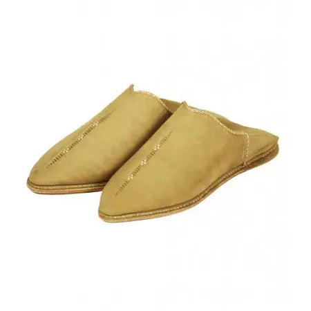 Biyadina Pointed babouche suede color camel Biyadina Store