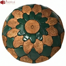 Moroccan Leather Ottoman Pouf - Biyadina Store