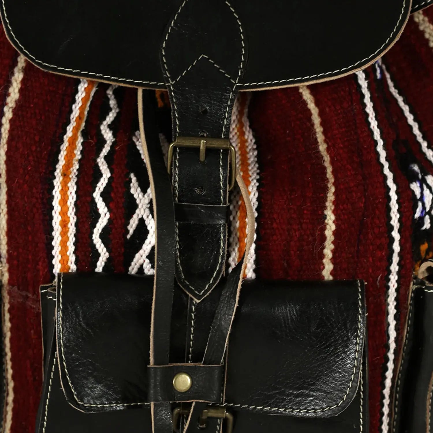 Biyadina Premium Black Handmade Leather Backpack - Vintage Style with Timeless Elegance BiyadinaStore