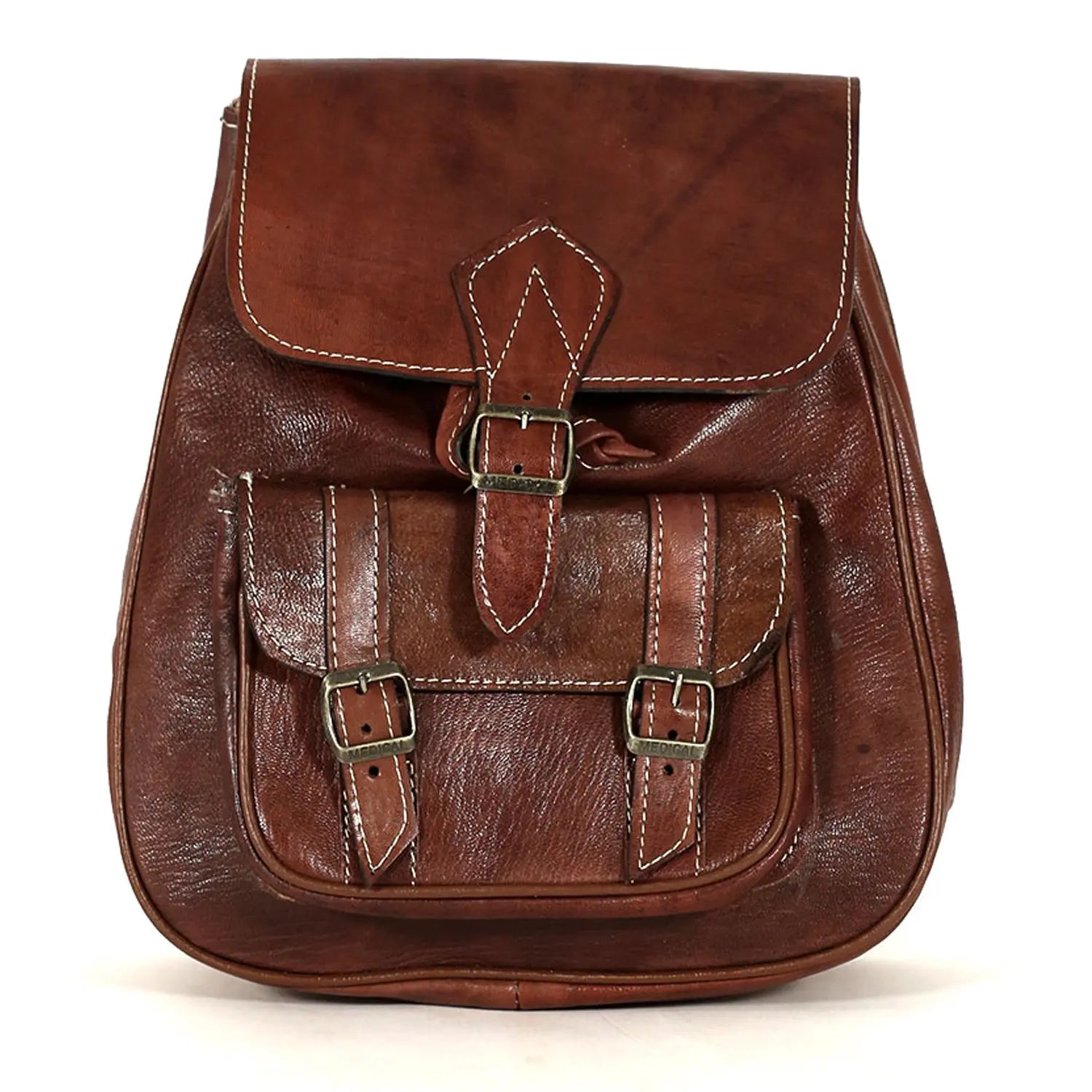 Biyadina Premium Brown Handmade Leather Backpack - Classic Bags with Timeless Elegance BiyadinaStore