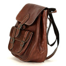 Biyadina Premium Brown Handmade Leather Backpack - Classic Bags with Timeless Elegance BiyadinaStore