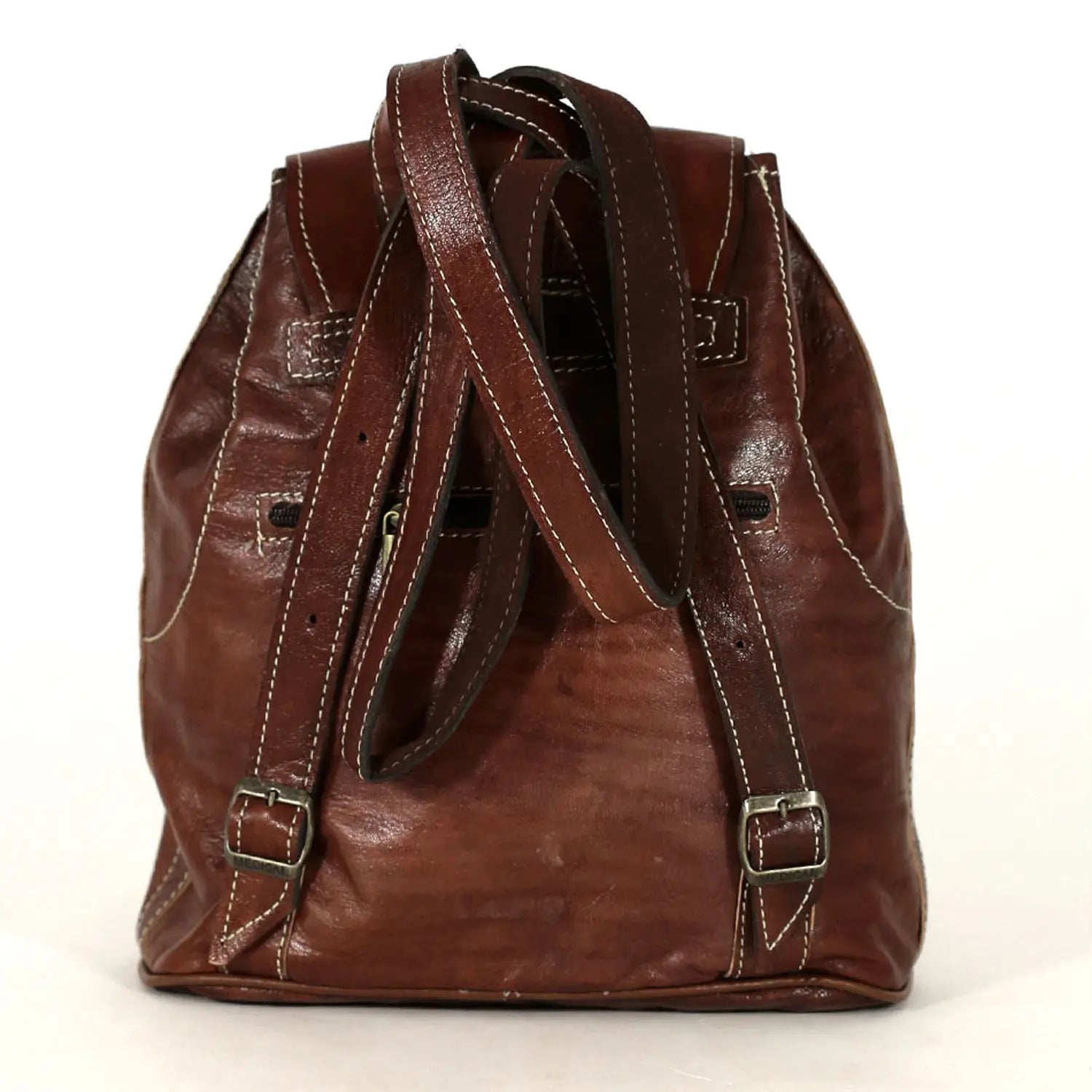 Biyadina Premium Brown Handmade Leather Backpack - Classic Style with Timeless Elegance BiyadinaStore