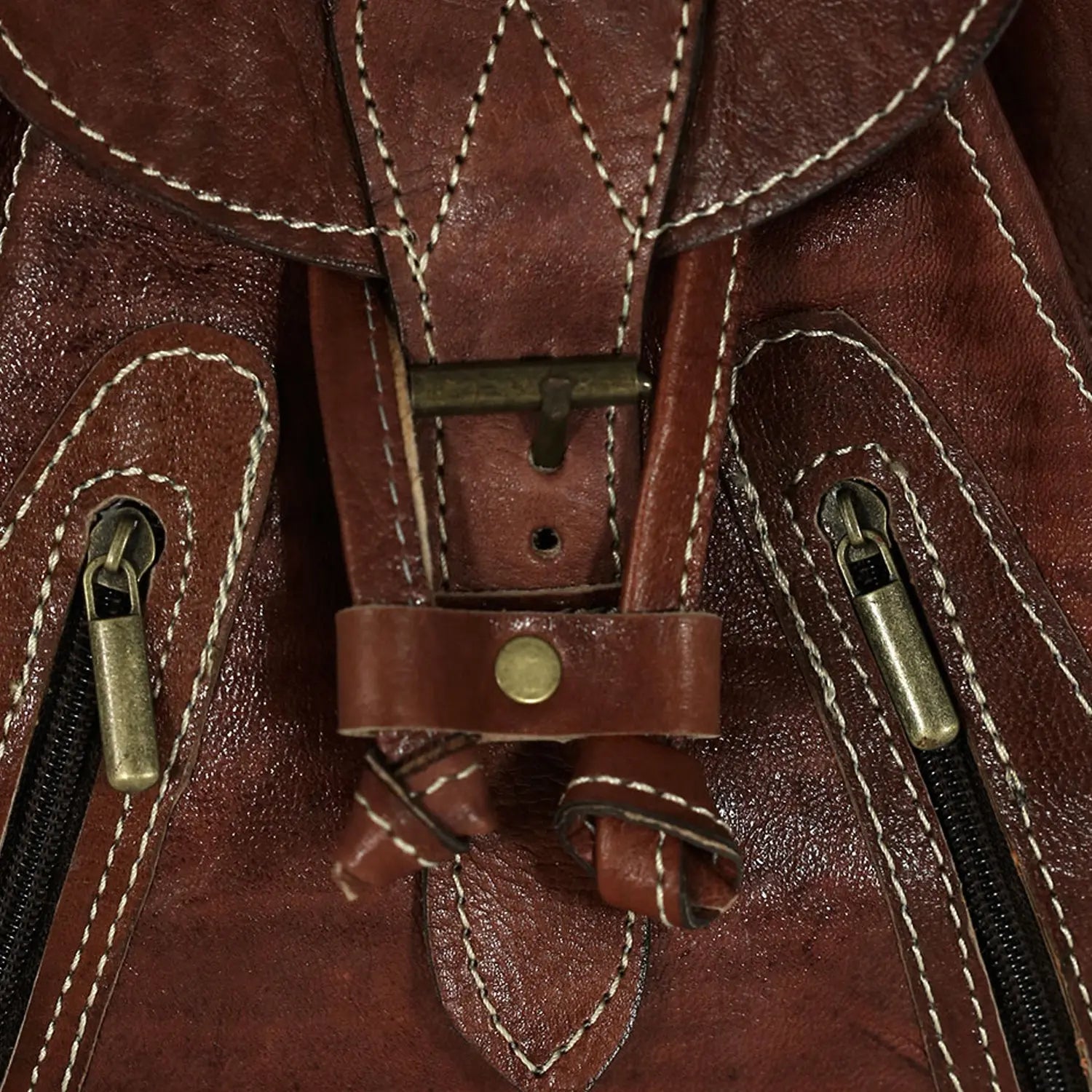 Biyadina Premium Brown Handmade Leather Backpack - Vintage Style handmade by our highly expert craftsman BiyadinaStore