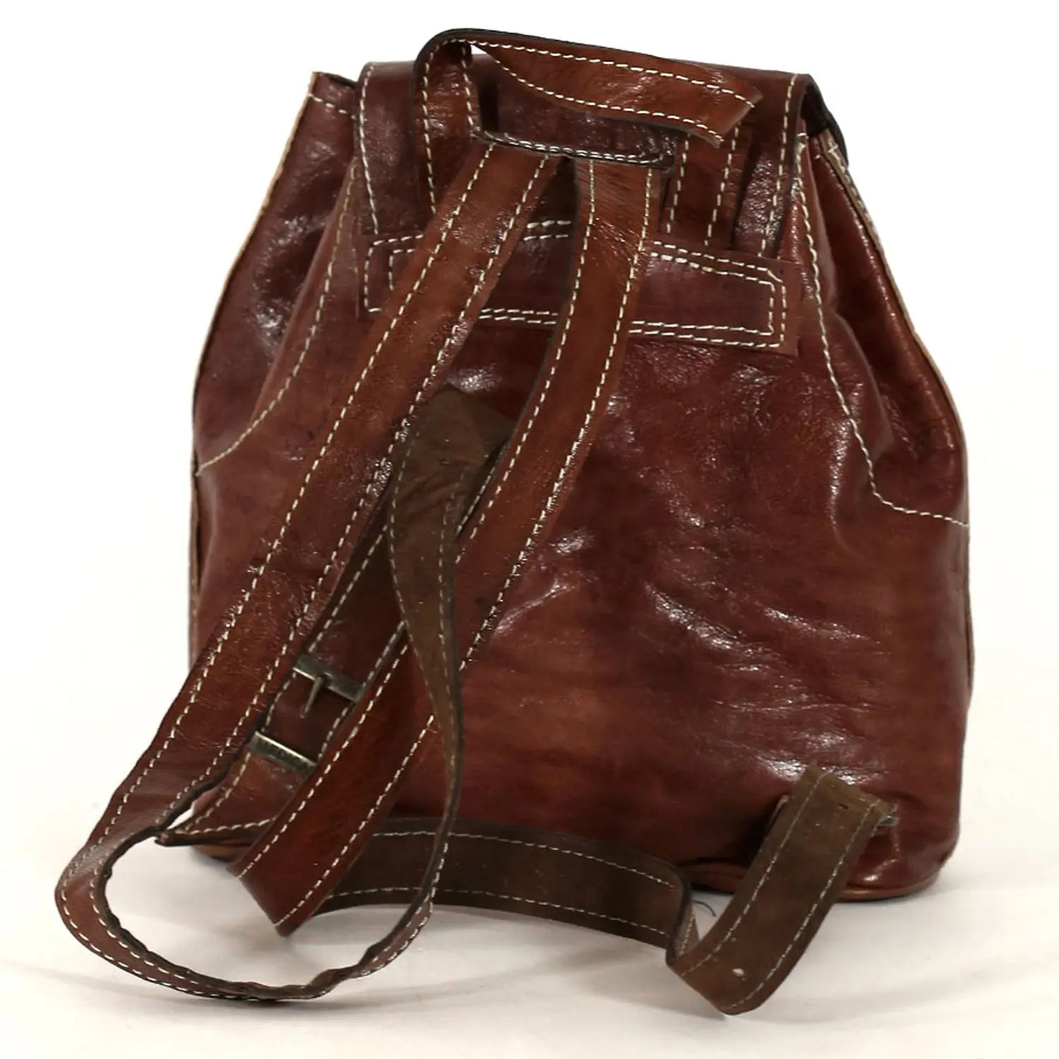 Biyadina Premium Brown Handmade Leather Backpack - Vintage Style handmade by our highly expert craftsman BiyadinaStore