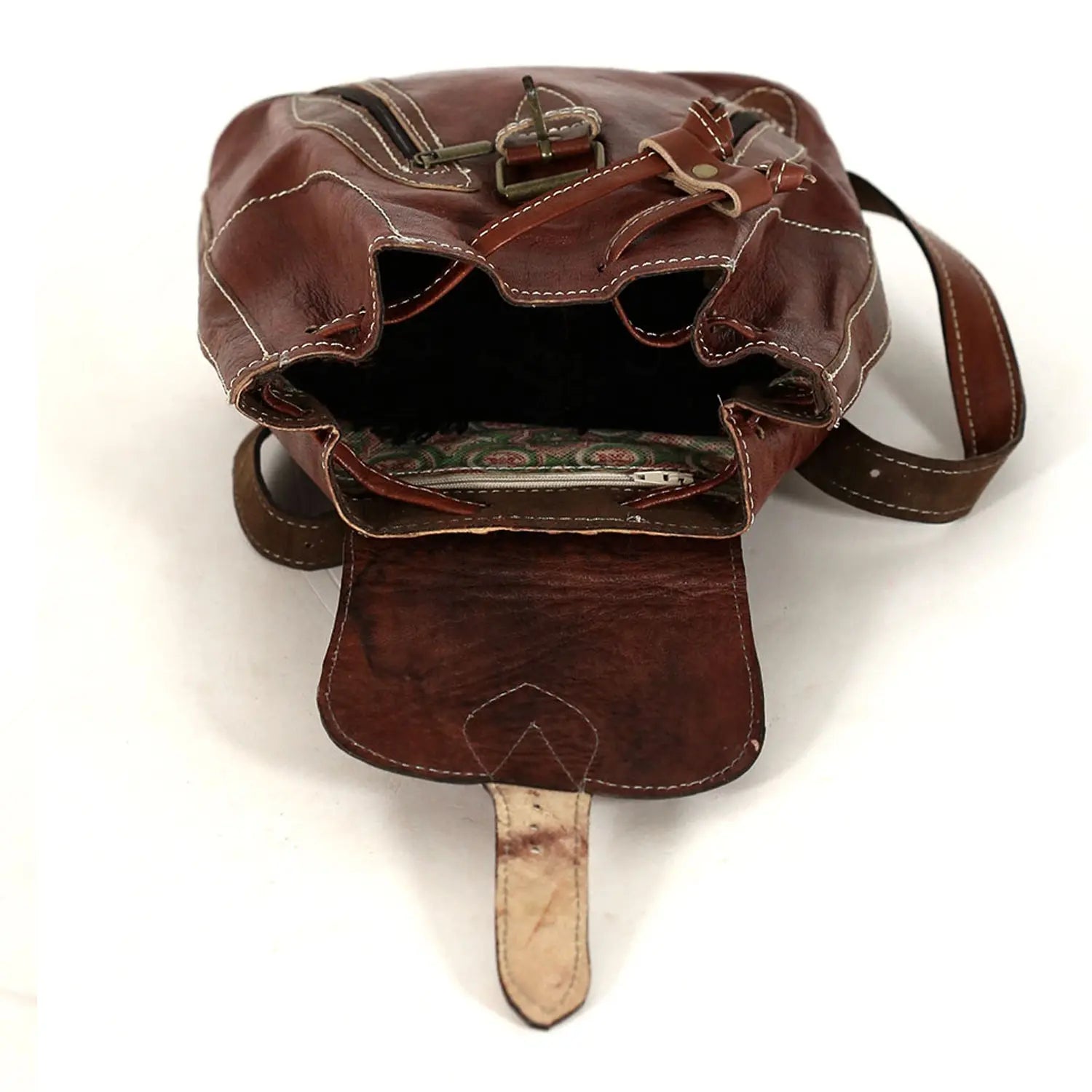 Biyadina Premium Brown Handmade Leather Backpack - Vintage Style handmade by our highly expert craftsman BiyadinaStore