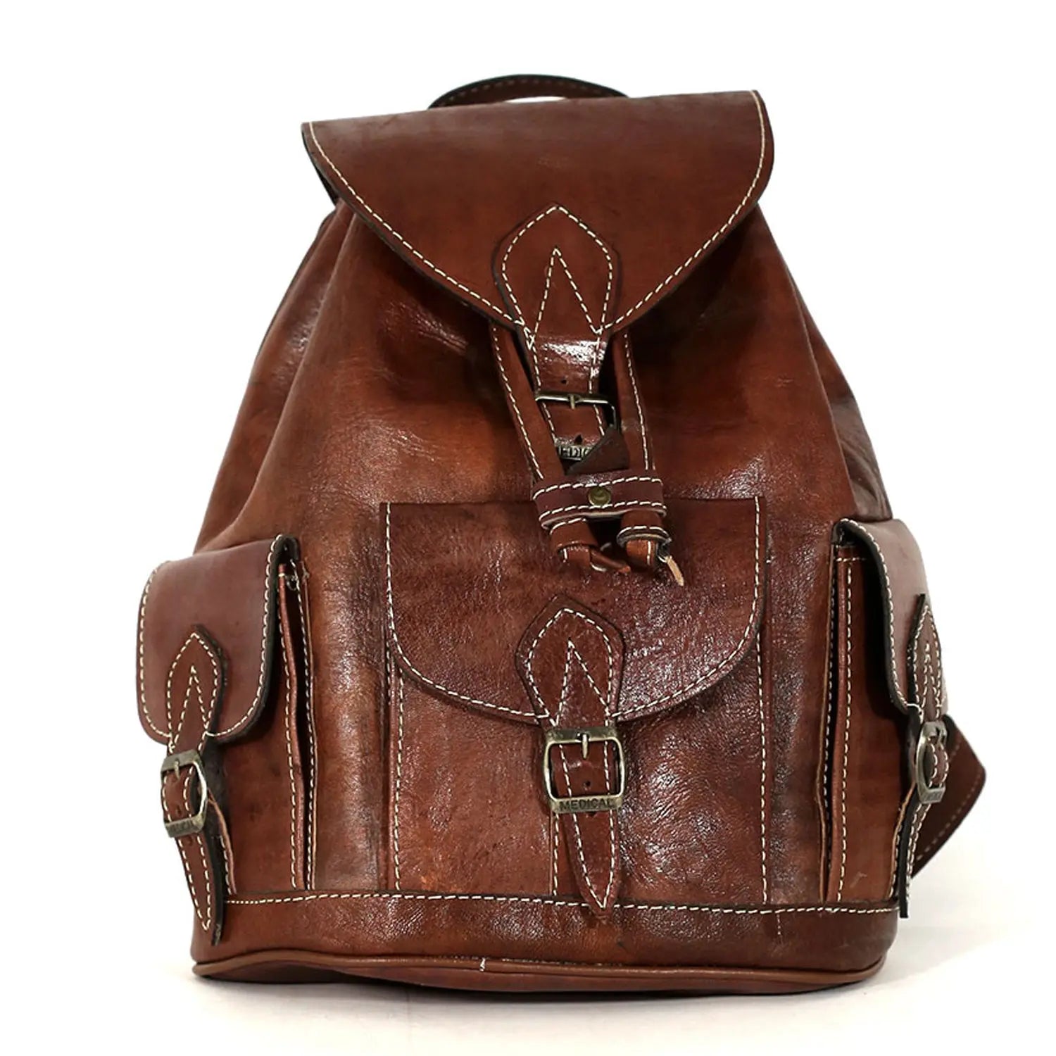 Biyadina Premium Brown Handmade Leather Backpack - handmade by our highly expert craftsman Timeless Elegance BiyadinaStore