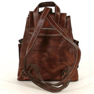 Biyadina Premium Deep Brown Handmade Leather Backpack - Vintage Style with Timeless Elegance BiyadinaStore