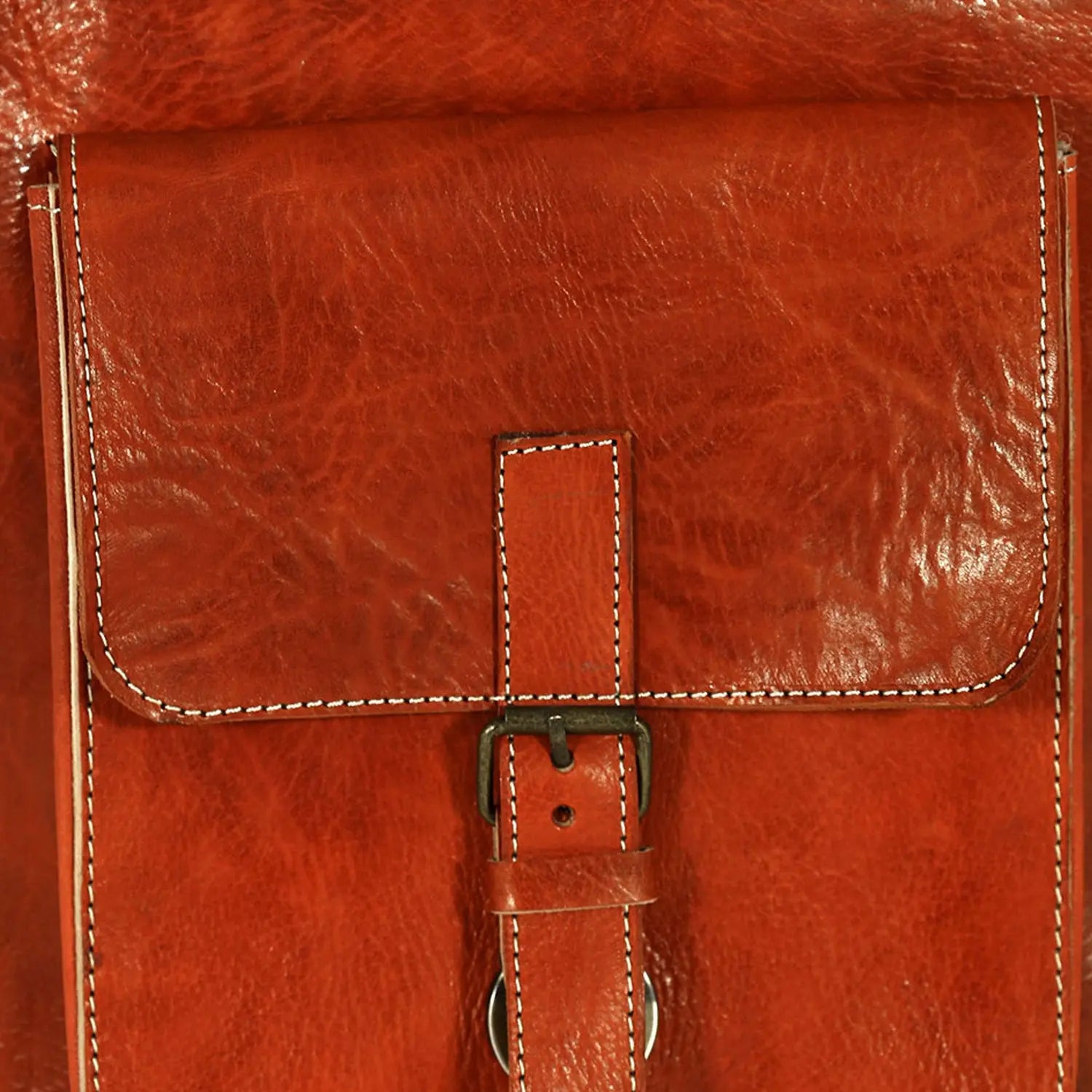 Biyadina Premium Red Handmade Leather Backpack - Classic Style with Timeless Elegance BiyadinaStore