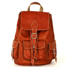 Biyadina Premium Red Handmade Leather Backpack - Vintage Style handmade by our highly expert craftsman BiyadinaStore