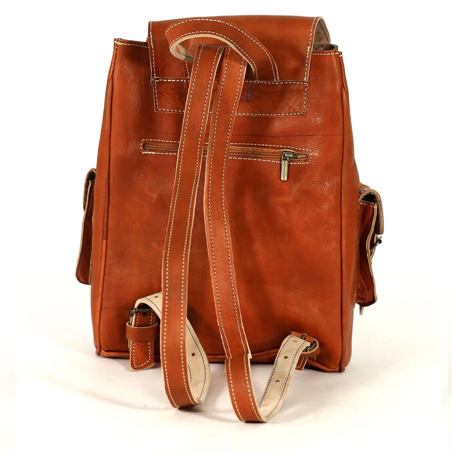 Biyadina Premium Red Handmade Leather Backpack - handmade by our highly expert craftsman Timeless Elegance BiyadinaStore