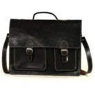 Biyadina Premium Vintage Messenger Leather Bag Handmade Satchel Black - Timeless Elegance for Professionals BiyadinaStore