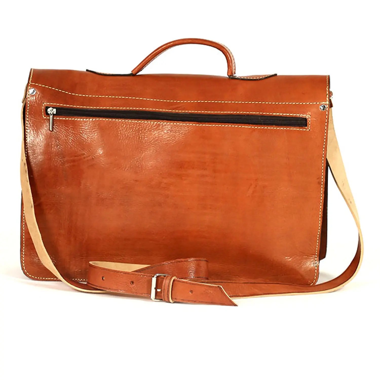 Biyadina Premium Vintage Messenger Leather Bag Handmade Satchel Red craftsman Elegance for Professionals BiyadinaStore