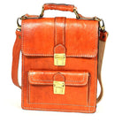 Biyadina Premium Vintage Messenger Leather Bag Handmade Satchel Red for Ladies and gentleman Shoulder-bags BiyadinaStore