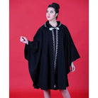 Black cape in sfifa silver thread Biyadina Store