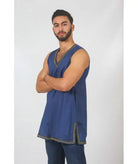 Blue tunic without sleeves Biyadina Store