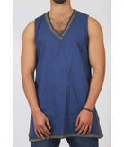 Blue tunic without sleeves Biyadina Store