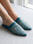 Handmade Leather Slippers Engraved with Moroccan Patterns