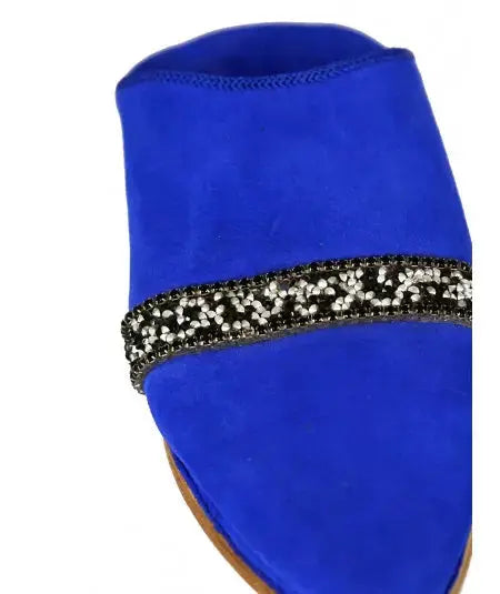 Decorated suede slipper Biyadina Store