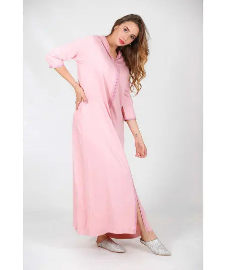 Djellaba mlifa pink single with pink sfifa Biyadina Store