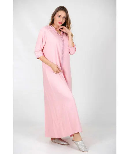 Djellaba mlifa pink single with pink sfifa Biyadina Store