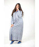 Djellaba printed with blue randa Biyadina Store