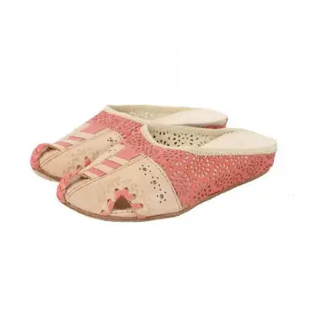 Engraved flower babouche slipper Biyadina Store