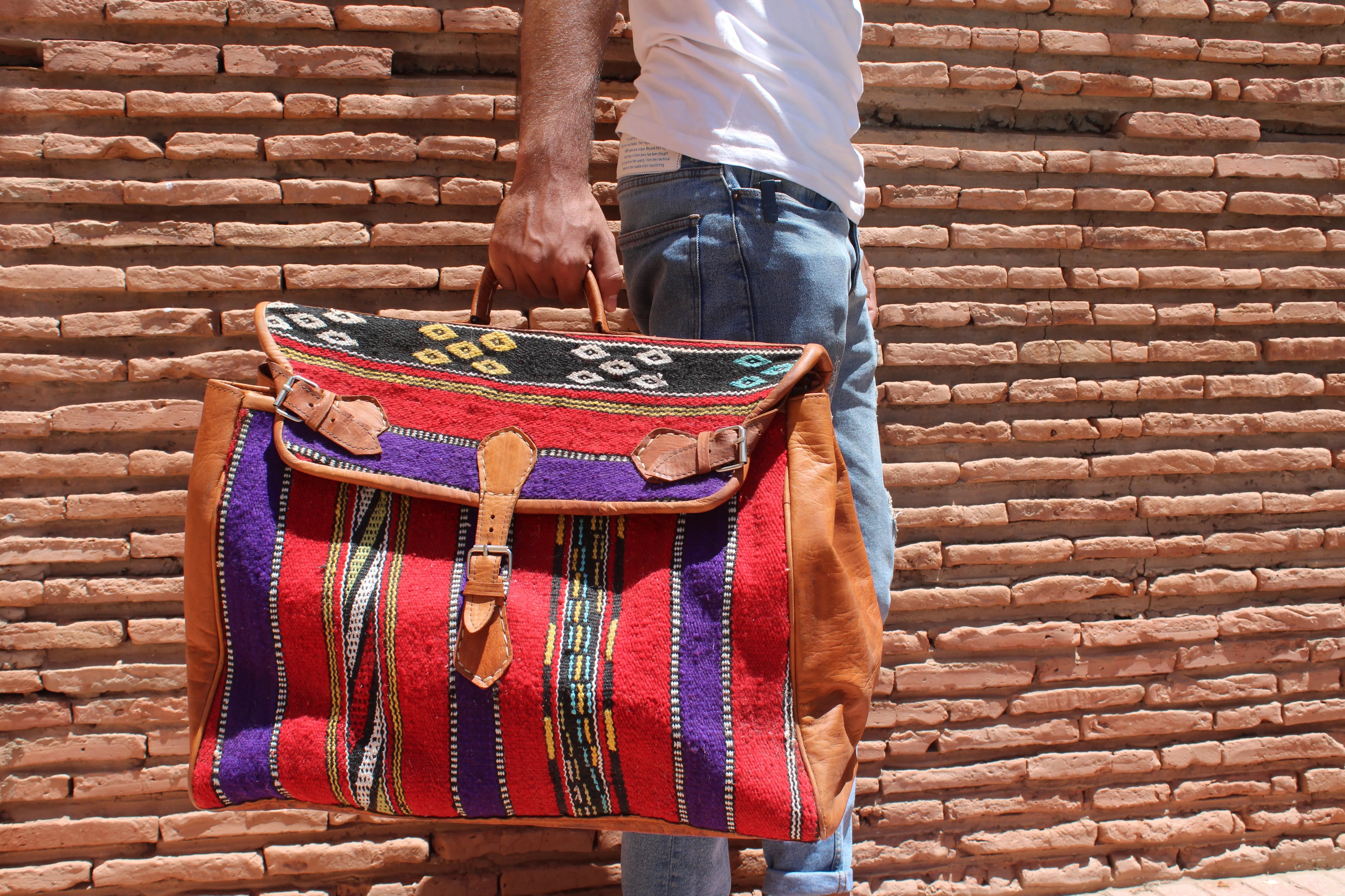 Handmade Kilim travel bag BiyadinaStore