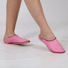 Handmade Moroccan Leather Pink Slippers Biyadina Store