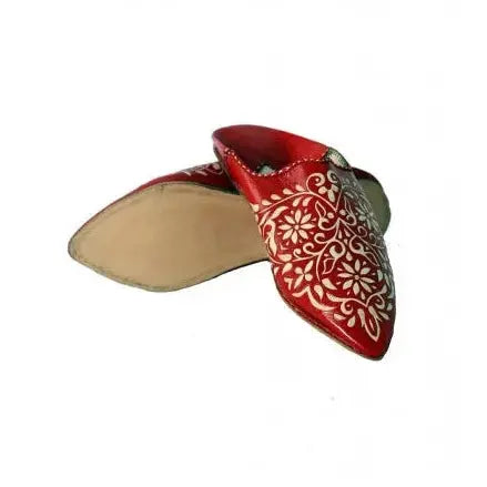 Leather slipper engraved with patterns Biyadina Store