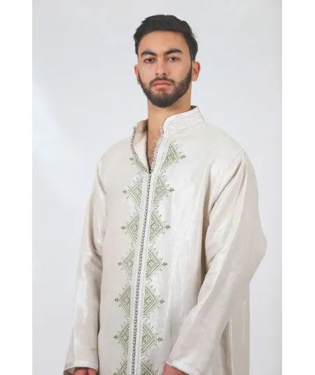 Long beige men's tunic Biyadina Store