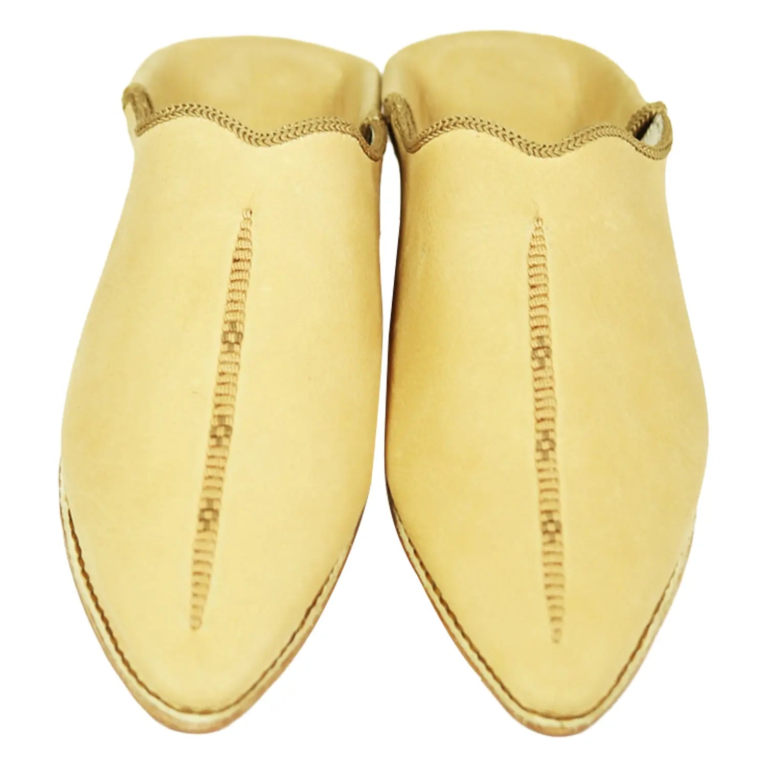 Men's Deco Chochia Brown Moroccan Babouches Leather Slippers Biyadina Store