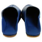 Men's Deco Sarma Blue Moroccan Babouches Leather Slippers Biyadina Store