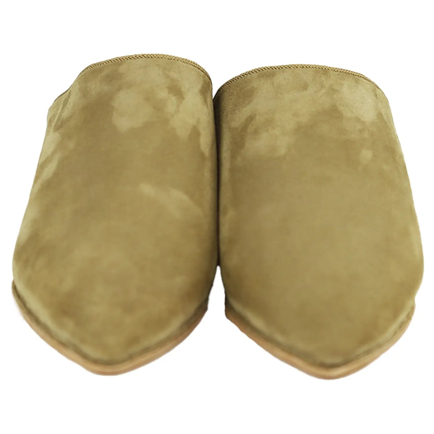 Men's Pointed Suede Camel Moroccan Babouches Leather Slippers Biyadina Store