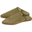 Men's Suede Beige Moroccan Babouches Leather Slippers Biyadina Store