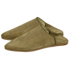 Men's Suede Beige Moroccan Babouches Leather Slippers Biyadina Store