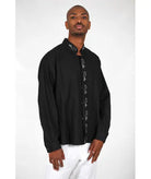 Men's black lined shirt Biyadina Store