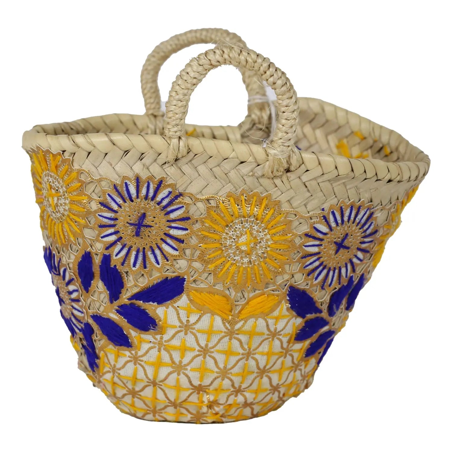 Moroccan Traditional Green Basket BiyadinaStore