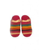 Multicolored leather and wool slippers Biyadina Store