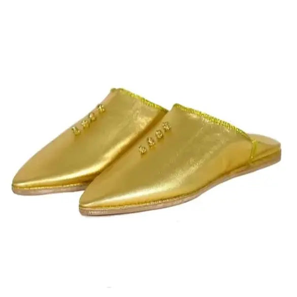 Pointed leather slipper Biyadina Store