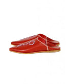 Pointed leather slipper decorated with patterns Biyadina Store