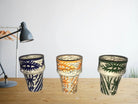 Set of 2 Moroccan Colored Terracotta Glasses| Boho Hand Painted Cup Biyadina Store