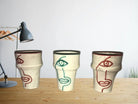 Set of 2 Moroccan Colored Terracotta Glasses| Boho Hand Painted Cup Biyadina Store