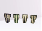Set of 2 Moroccan Colored Terracotta Glasses| Boho Hand Painted Cup Biyadina Store