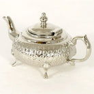 Traditional Moroccan Teapot - Handcrafted Silver Copper - Theiere Fakroune - 18.5 X 9.5 X 10 - BiyadinaStore - Piriform Shape with Engravings Biyadina Store