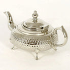 Traditional Moroccan Teapot - Handcrafted Silver Copper - Theiere Fakroune - 18.5 X 9.5 X 10 - BiyadinaStore - Shape with Engravings Biyadina Store