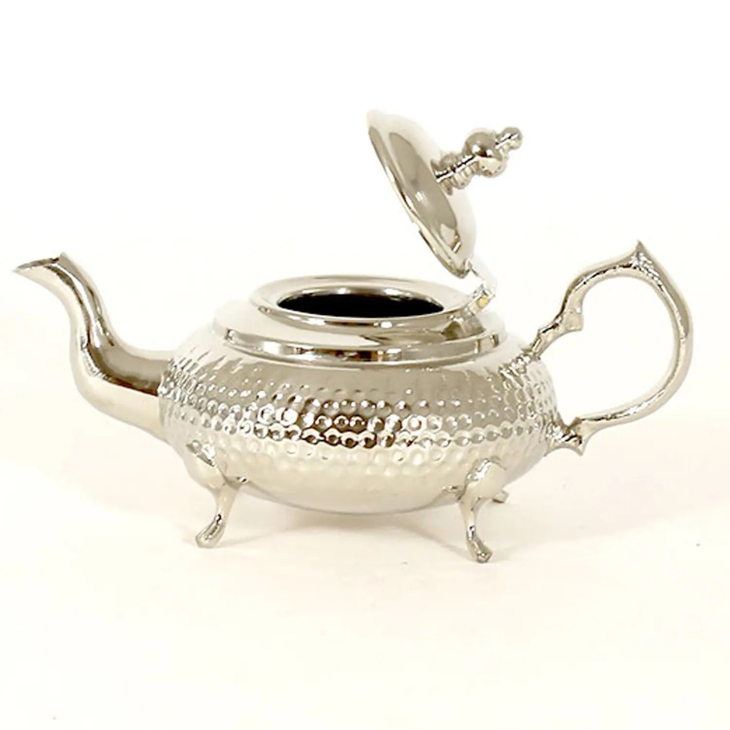 Traditional Moroccan Teapot - Handcrafted Silver Copper - Theiere Fakroune - 18.5 X 9.5 X 10 - BiyadinaStore - Shape with Engravings Biyadina Store